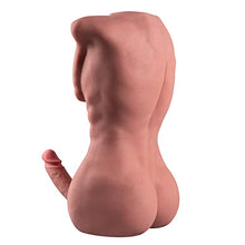 Load image into Gallery viewer, Male Sex Doll for Women with Flexible Dildo and Balls, Men Torso Dildo Gay Sex Dolls with Tight Anus Sex, Unisex Masturbation Sex Toys for Female Masturbation Threesome Couple Sex Fun, 24LB
