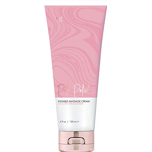 Pole Polish Kissable Massage Cream CIN Sity Strawberry 4 Fl Oz.