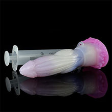 Load image into Gallery viewer, Realistic Monster Dildo Squirting Toys 7.79&quot; Flexible Thick Silicone Dildo Adult Sex Toy with Suction Cup (Jellyfish Color)
