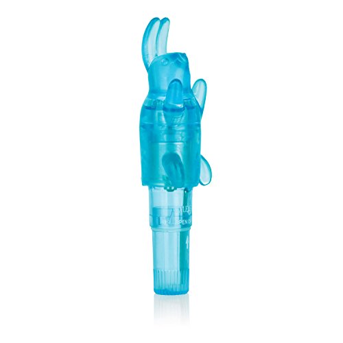 CalExotics Shanes World Pocket Party - Waterproof Bullet Vibrator - Adult Toys for Couples - Pocket Vibrator with Rabbit Tip - Blue