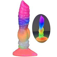 Load image into Gallery viewer, 8 Inch Luminous Dog Dildo Silicone Simulation Animal Dog Penis with Suction Cups Adult Sex Toys Full Body can be Luminous Male and Female Fun Anal Plug
