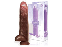 Sexy Gift Set of Blackout 13 Inch Realistic Cock Dildo Brown and Icon Brands Pastel Vibes, Lavender