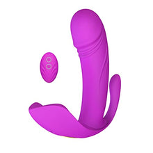 Load image into Gallery viewer, Wearable Vibrator Sex Stimulator for Women, Clitoral G Spot Anal Vibrator Butterfly Vibrating with Remote Control, Waterproof Womens Pleasure Sexual Adult Sex Toys Purple
