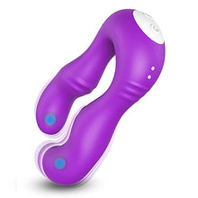 Load image into Gallery viewer, Couple Vibrator, 9 Vibration Modes to Stimulate Female Vaginal Clitoral and Nipples, Waterproof &amp; Rechargeable, AdultSex Toy for Couples (Purple)
