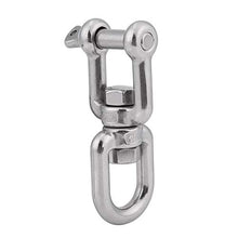 Load image into Gallery viewer, Swivel Shackle, Akozon Swing Swivel Ring Snap Rolling Shackle Device, Heavy Duty 304 Stainless Steel Swivel Ring Snap 360 Rotation Shackle Device(12mm)
