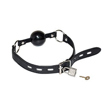 Load image into Gallery viewer, LOLA Party Hard Sequin Gag with Lock &amp; Key in Black
