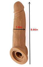 Load image into Gallery viewer, -20231New Reusable Sleeve Length for Male Extender Expander Extender Enhancer Ball Stretch Sleeve Brown 8.66inE3
