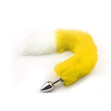Load image into Gallery viewer, LSCZSLYH Accessories for Woman Cosplay Fox Mask Tail Anal Plug Metal Anus Butt Plug Mask Half Cat Mask Party Sexy Adult Mask Game Masks BDSM (Color : Stainless Yellow2)
