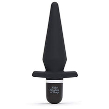 Load image into Gallery viewer, Fifty Shades of Grey Delicious Fullness Vibrating Butt Plug - 4 Inch Silicone Anal Plug - 7 Vibration Modes &amp; 3 Speeds - Waterproof - Black
