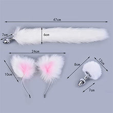 Load image into Gallery viewer, LSCZSLYH Metal Plush Rabbit Fox Tail Anal Plug Butt Plug Rabbit Ear BDSMFor Women Adult Game (Color : Collar B)
