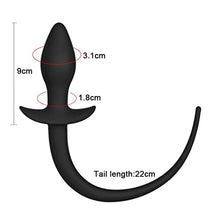 Load image into Gallery viewer, LSCZSLYH Silicone Dog Tail Anal G-spot Stimulator Butt Plug Slave Anal Expander Women Men Gay Sex Game BDSM Accessories (Color : A)
