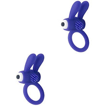 Load image into Gallery viewer, 2pcs Men Silicone Rabbit Vibrating Rings Wearable Mini Vibrator Spotter Stimulator for Men Women
