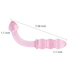 Load image into Gallery viewer, Bent Pleasure Wand G-spot Dildo Transparent Anal Butt Plug for Men Women
