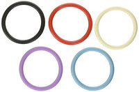 Nitrile 5pk Crings Blk Wht Red Blue Purp