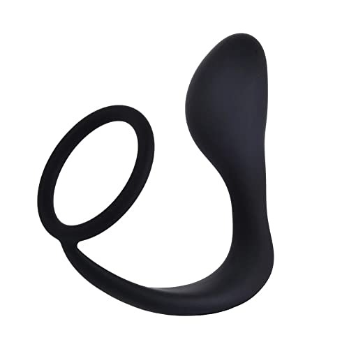 MOONA Silicone Massager Anal Plug with Penis Ring Anal Plug Sex Toys Couples Adult Products