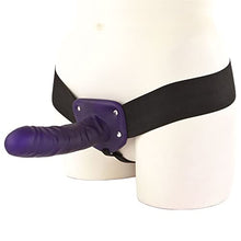 Load image into Gallery viewer, Adam &amp; Eve Universal Hollow Strap On Dildo, Purple | Realistic &amp; Adjustable PVC Dildo for Men and Women | 6 L x 1.75 W | 2 Waistband Fits up to 42 Waist
