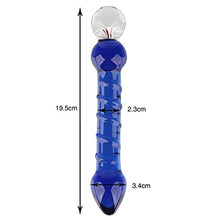 Load image into Gallery viewer, CCHW Glass Dildo Anal Sex Toy, Flower Design Crystal Glass Dildo Anal Thrusting Penis Wand Female Masturbation Penis Stick Spiral Ribbed Dong Dildo Galss Penis Anal Toy
