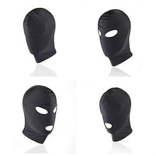 Load image into Gallery viewer, HiiBaby Unisex Blindfold Hood Face Cover Breathable Headgear Spandex Cosplay Masks (Open Eyes&amp;Mouth) Black
