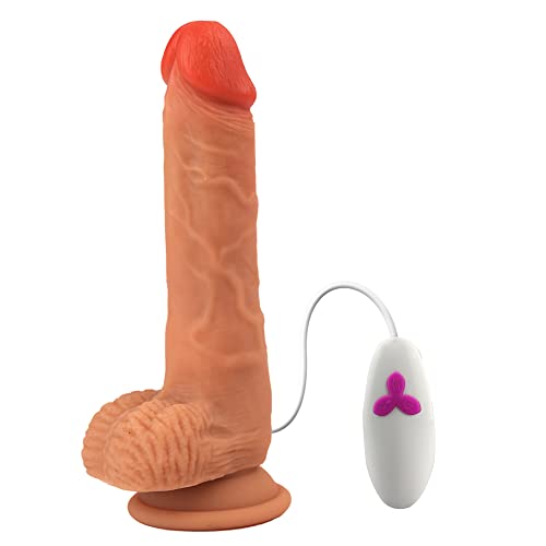 Thrusting G Spot Vibrator Lifelike Telescopic Stimulation Liquid Silicone Dildo Penis Realistic Skin Automatic Swing Rotating Clitoral Training Handheld Massager Toy Rose for