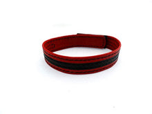 Load image into Gallery viewer, Ka-pow Color Ring Leather Velcro Red and Black
