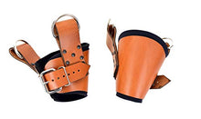 Load image into Gallery viewer, Axovus Padded Brown Leather Ankle Suspension Cuffs
