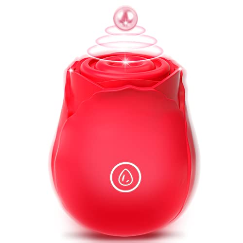 2023 Newly Rose Sex Toy Vibrator Stimulator for Women, Sucking Pulsating Rose Adult Women Couples Sex Toys Vibrators with 7 Modes, Female Mini Clitoris Vibrator Stimulator for Woman Her Pleasure