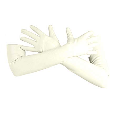 Premium Latex Elbow Gloves (Mid Length) Fetish - White (Medium)