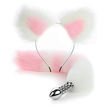 Load image into Gallery viewer, Sexy Fox Metal Butt Plug Tail with Hairpin Kit Tail for Couple Cosplay (Color : Gold)
