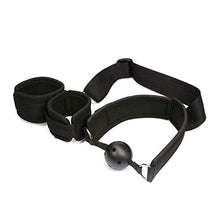 Load image into Gallery viewer, star365 Black Adjustable Behind The Back Hand Restraints with Ball Gag
