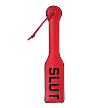 Load image into Gallery viewer, VENESUN Faux Leather Slut Spanking Paddle for Sex Play, 12.8inch Total Length Paddle for Adults, Red
