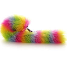 Load image into Gallery viewer, Oligage Novelty Fox Tail Plug Rainbow Set Removable Anal Plug Butt Plug Cosplay Adult (Color : Raccoon Set S Plug)
