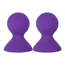 Load image into Gallery viewer, Sxiwei Women Adult Silicone Breast Pump Nipple Sucker Couple Nipples Massage Accerssory Correctors Purple Medium
