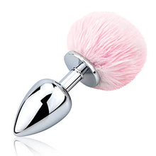 Load image into Gallery viewer, FST Anal Plug Trainer with Imitation Fluffy Bunny Tail, Stainless Steel Butt Plug Role Play Anal Sex Toys for Men Women Couples
