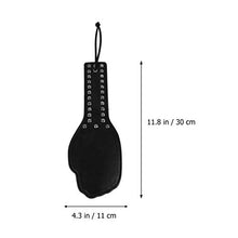 Load image into Gallery viewer, HEALLILY Adults Flirting Paddle Bat Leather Palm Shaped Restraint Toy Flirting Slapper Role-Play Supplies for Couples Adults Lover (Black)
