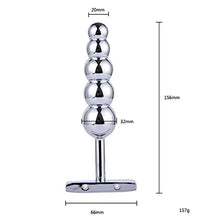 Load image into Gallery viewer, MRunil 5 Anal Balls Anal Beads Sex Toy Stainless Steel Anal Plug Butt Plug Metal Anal Plug Masturbation Sex Toy Anal Dildo for Women, Couples, Men, Beginners
