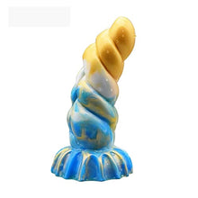 Load image into Gallery viewer, FHBWQY Curved Anal Toys Men&#39;s Liquid Silicone Fantasy Buttocks Stuffed with Monsters Beads Realistic Fake Penis Sex Supplies (Color : D)
