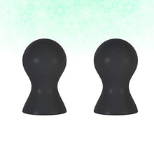 Load image into Gallery viewer, 1 Pair Black Mini Sucker Silicone Vacuum Vibrating Breast Suction Cup Body Massager Flirting Toy for Women- Size S Decor for Banquet Celebration Favors
