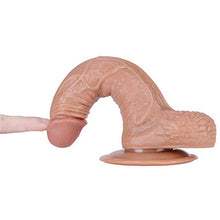 Load image into Gallery viewer, 6 Inch Realistic Dildo, Body-Safe Material Lifelike Huge Penis with Strong Suction Cup for Hands-Free Play, Flexible Cock with Curved Shaft and Balls for Vaginal G-spot and Anal Play
