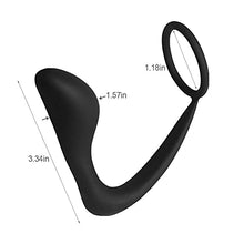 Load image into Gallery viewer, FST Silicone Cock Ring with Anal Plug Prostate Massage Stimulator and Penis Ring Erection Enhancing Combo
