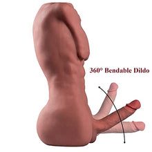 Load image into Gallery viewer, Male Sex Doll for Women with Flexible Dildo and Balls, Men Torso Dildo Gay Sex Dolls with Tight Anus Sex, Unisex Masturbation Sex Toys for Female Masturbation Threesome Couple Sex Fun, 24LB
