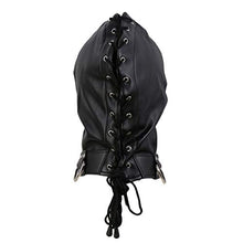Load image into Gallery viewer, HYSHGJY AdultToys Games Black Leather Open Eye Mouth Blindfold Headgear Cosplay Hood with Hang Ring PU Leather HD-203
