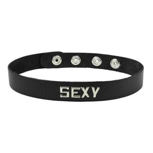 Spartacus Wordband Collar, Sexy, Black