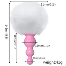 Load image into Gallery viewer, LSCZSLYH Silicone Anal Plug Plush Rabbit Tail Sex for Women Men Gay Sexy Butt Plug Tail Anal Plug Erotic Role Play Accessories (Color : Purple-White)
