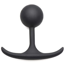 Load image into Gallery viewer, HEAVY HITTERS Premium Silicone Weighted Anal Plug for Men Women &amp; Couples. Long Wear Comfort Butt Plug Sex Toy. Weighted Core with Slim Neck and Base. 1.4 Inches Diameter, Black, Small.
