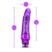 Load image into Gallery viewer, Blush B Yours Vibe #7 - Soft Realistic Multispeed Vibrating Dildo - 8.75 Inch Long, 1.75&quot; Wide - Flexishaft Body Conforms to Your Body - Waterproof Vibrator - Sex Toy for Women - Clear Purple
