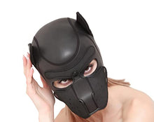 Load image into Gallery viewer, Bondage Dog Full Head Restraint Neoprene Head Hood, Cosplay Fetish SM Adult Game Erotic Sex Toy for Couples (L, Black)
