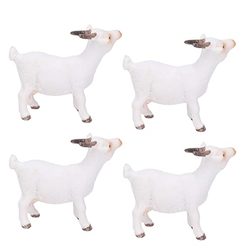 Shanrya Farm Animals Model, Goat Figurines Lifelike Vivid Birthday Gift for Home Travel for Kindergarten
