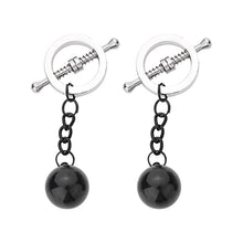 Load image into Gallery viewer, Loloda 2Pcs Non-Piercings Nipple Clamps Clips Breast Nipple Shields Rings with Internal Spike Couple Pleasure Erotic Sex Toy Silver Type R One Size
