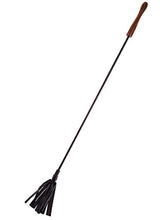 Load image into Gallery viewer, ROUGE GARMENTS Leather Riding Crop with Wooden Handle, Black
