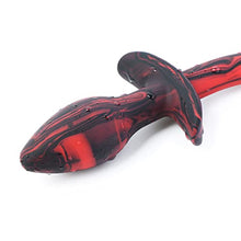 Load image into Gallery viewer, Silicone Rear Court Tail Gecko Anal Plug SM Adult Couple Bondage Passion Toys (Full Silicone red and Black)
